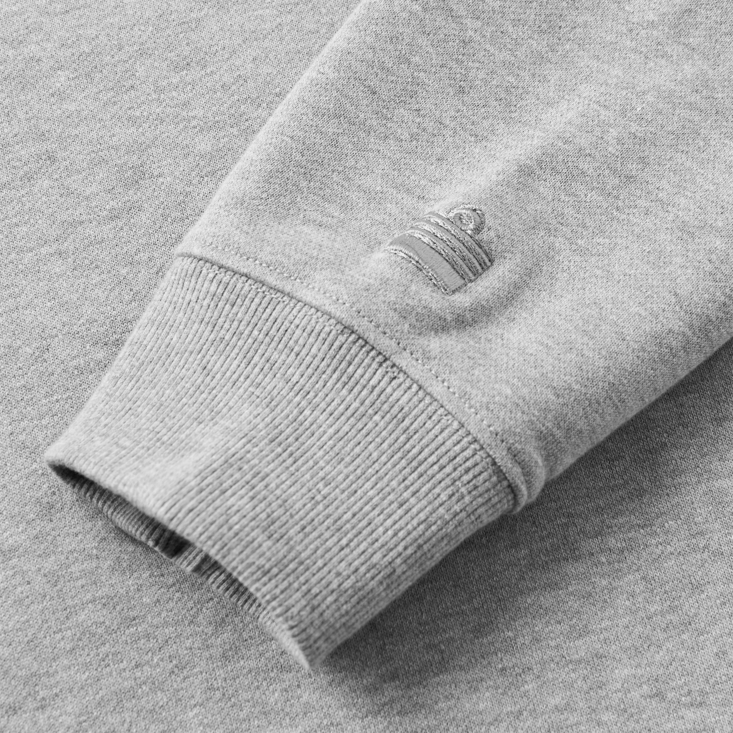 Admiral Sports Varsity Sweatshirt - Grey Marl - Image 6