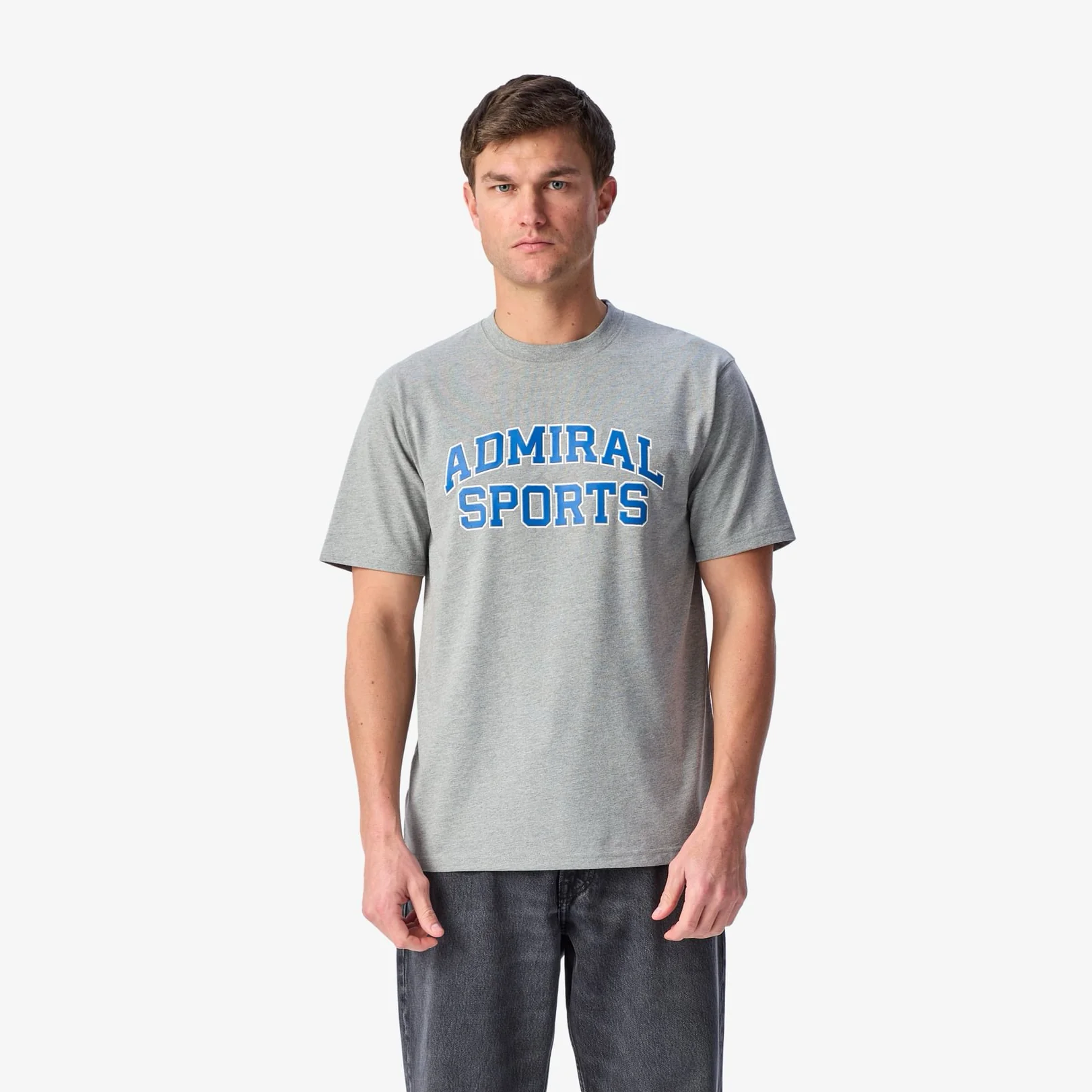 Admiral Sports Varsity T-Shirt - Grey Marl - Image 2