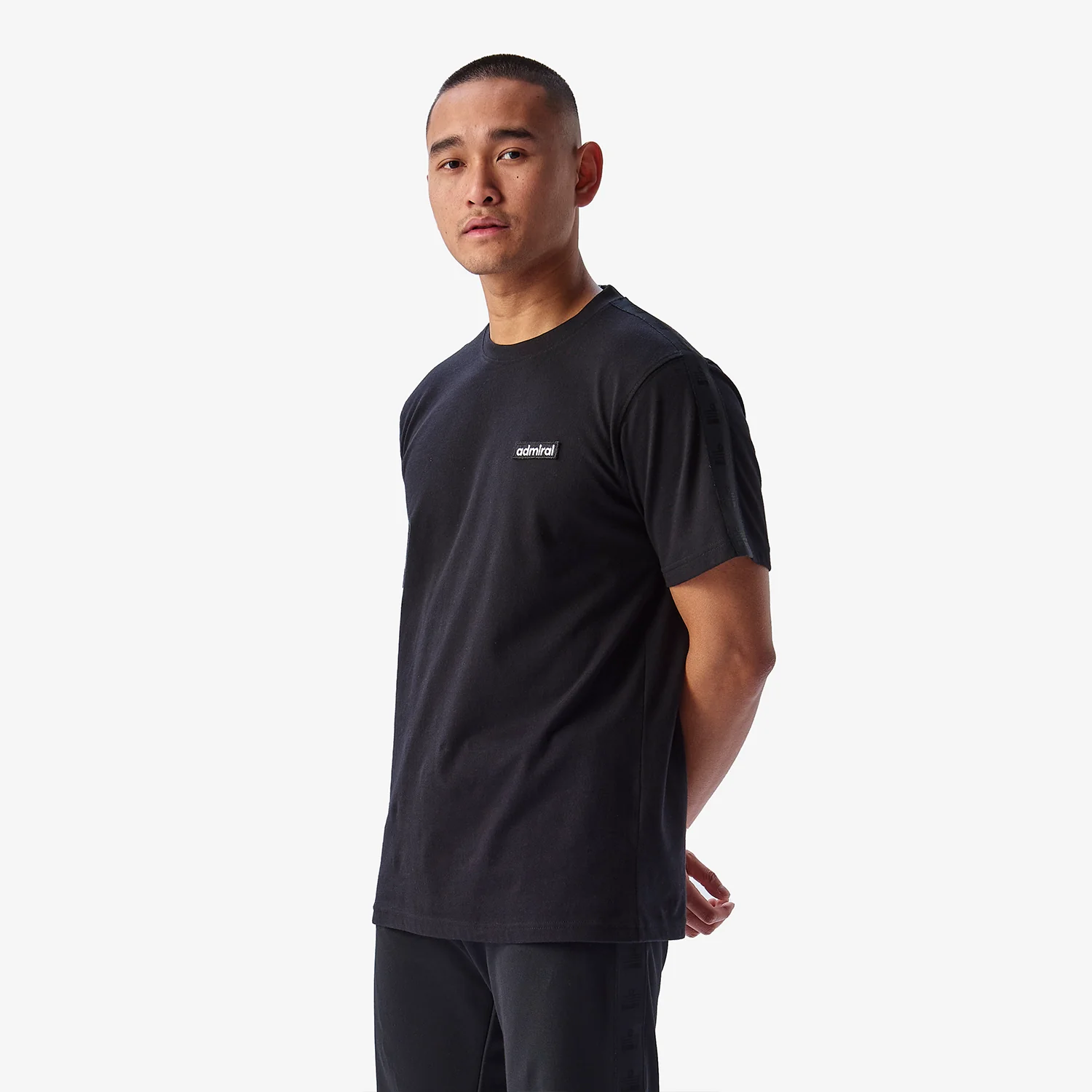 Bardon Repeat Tape T-Shirt - Black - Image 2