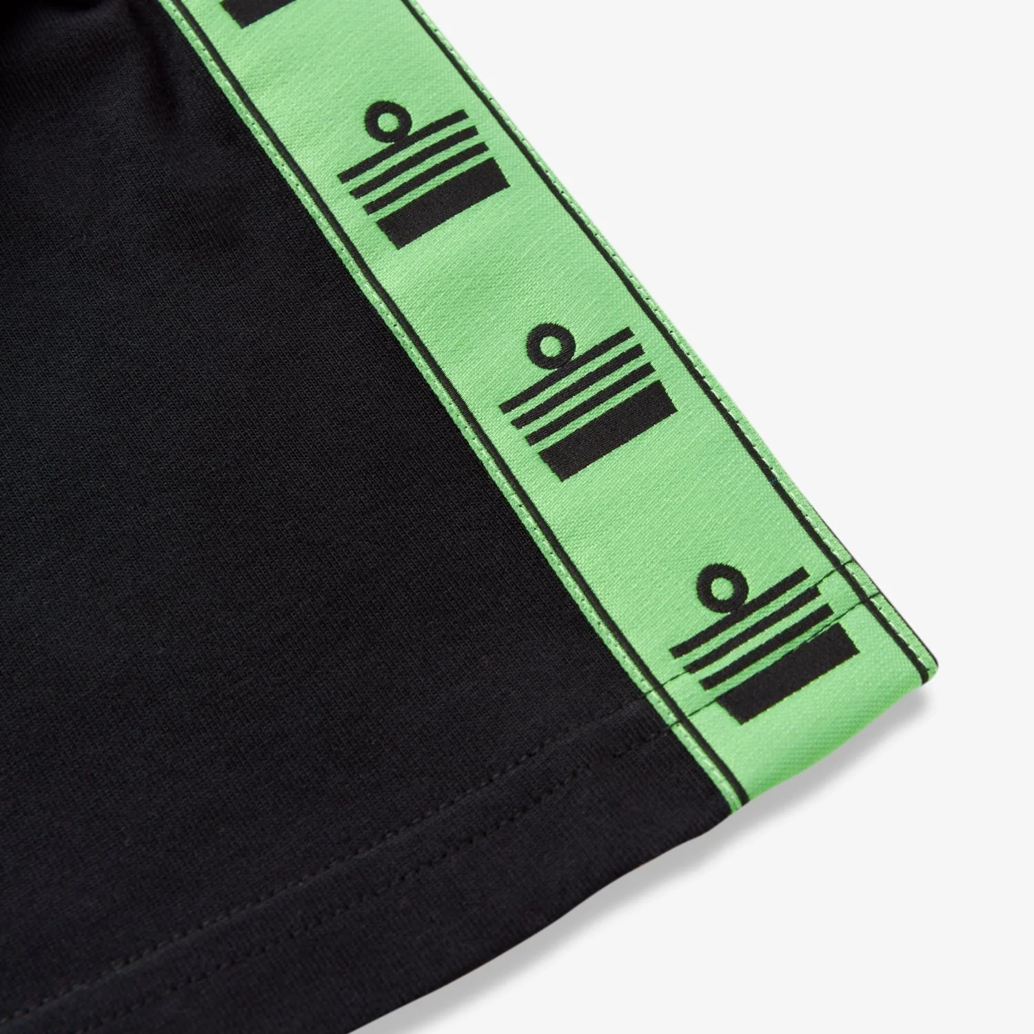 Bardon Repeat Tape T-Shirt - Black/Lime - Image 3