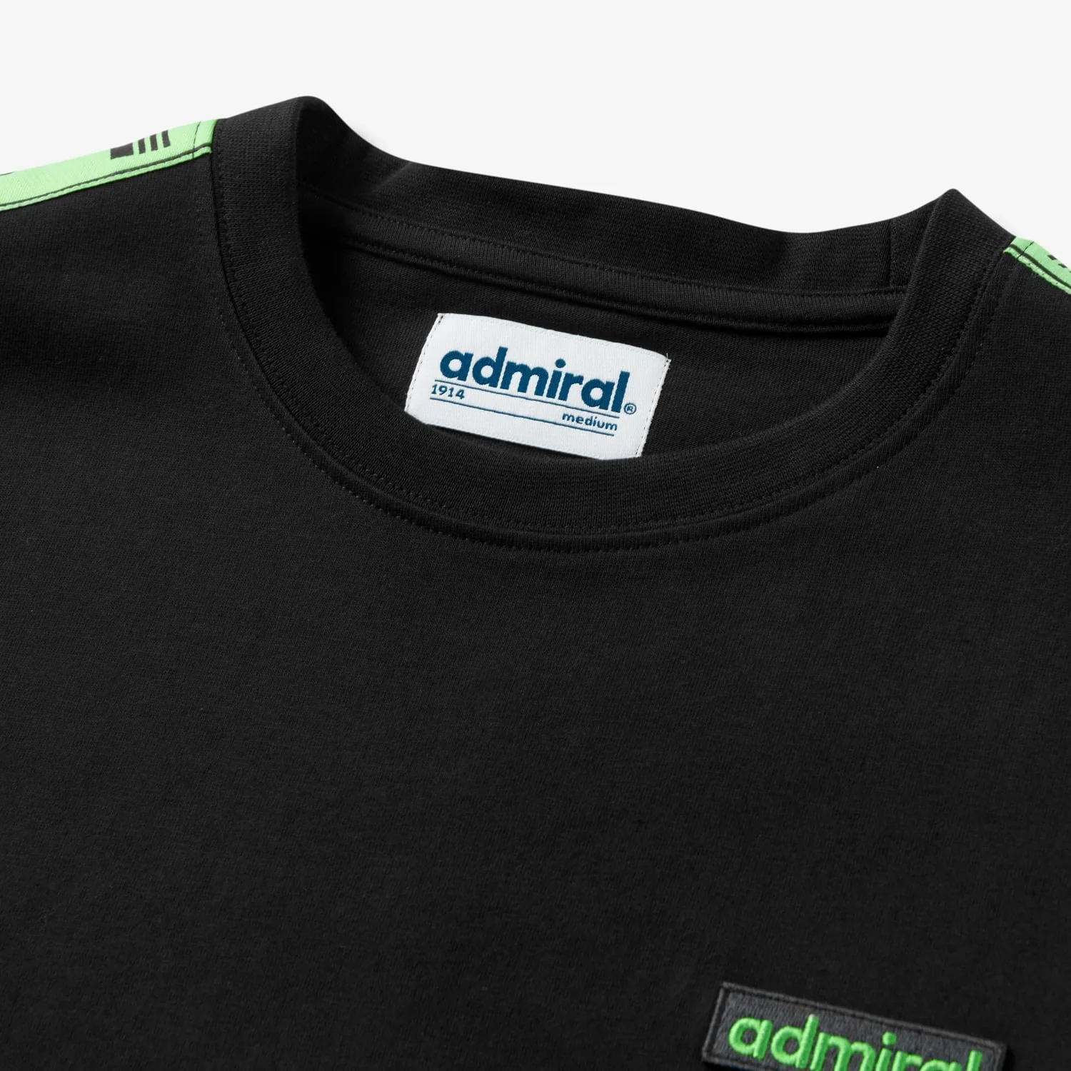 Bardon Repeat Tape T-Shirt - Black/Lime - Image 5
