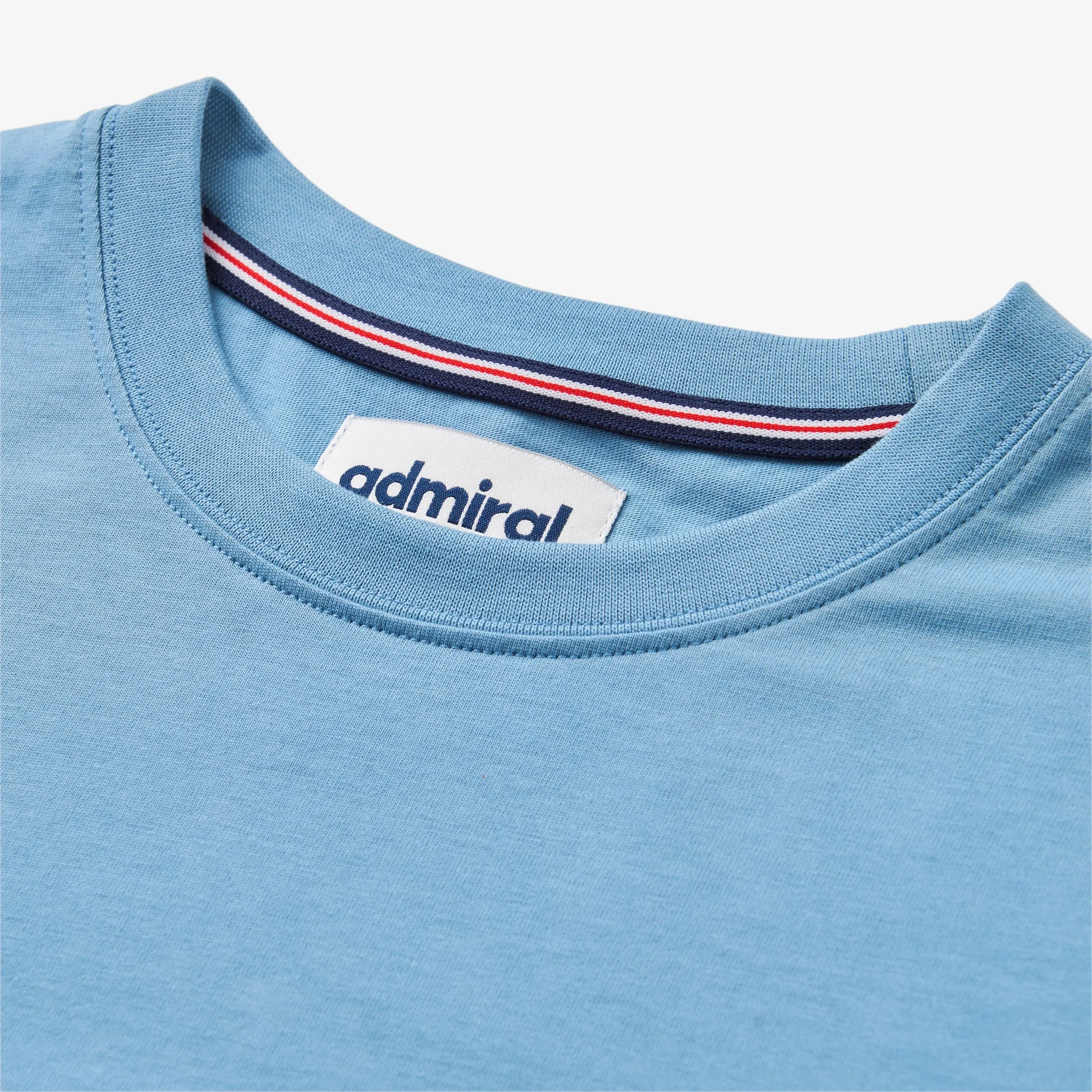 Chivers Rib Insert T-Shirt - Sky Blue - Image 5
