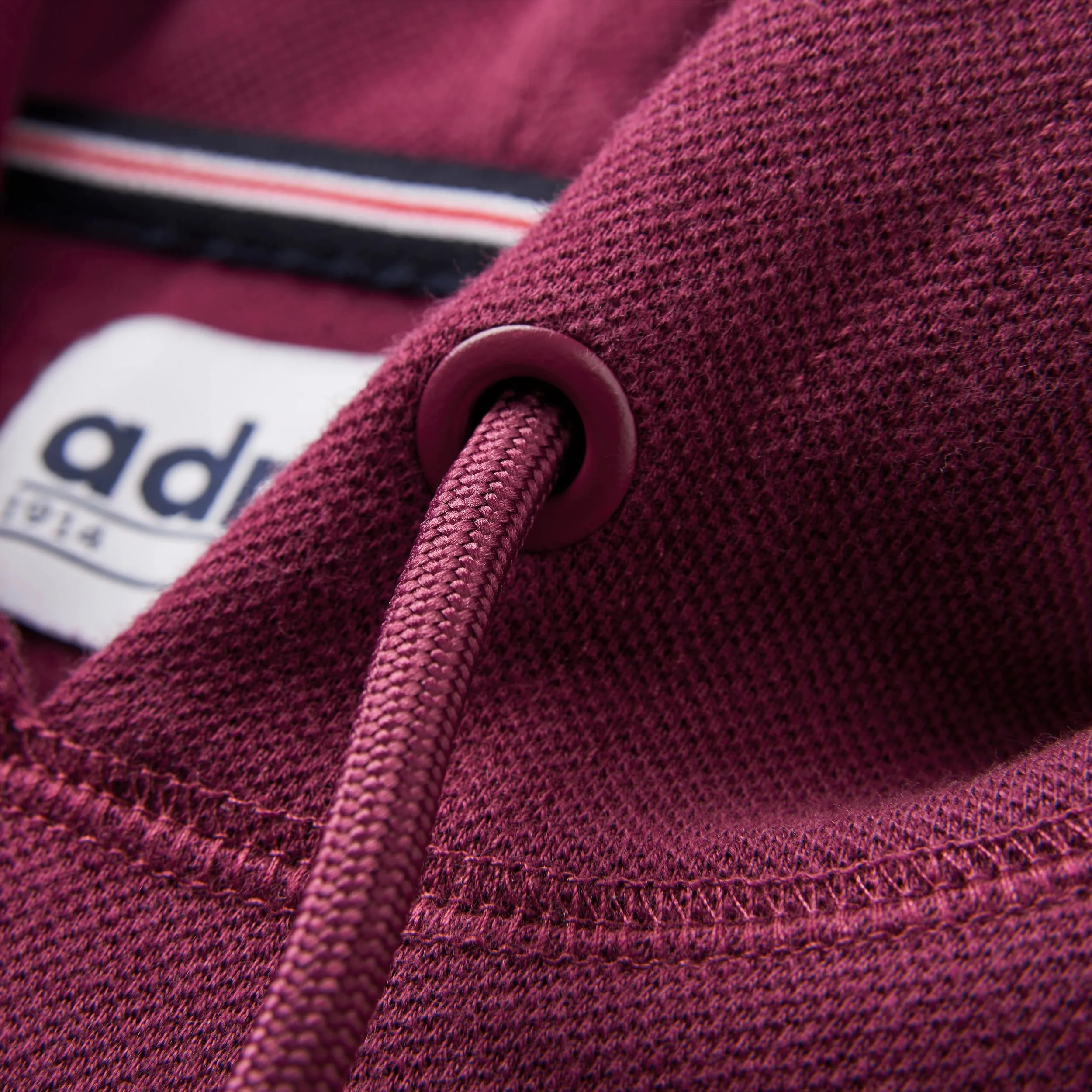 Clemence Pique Hoodie - Burgundy - Image 7