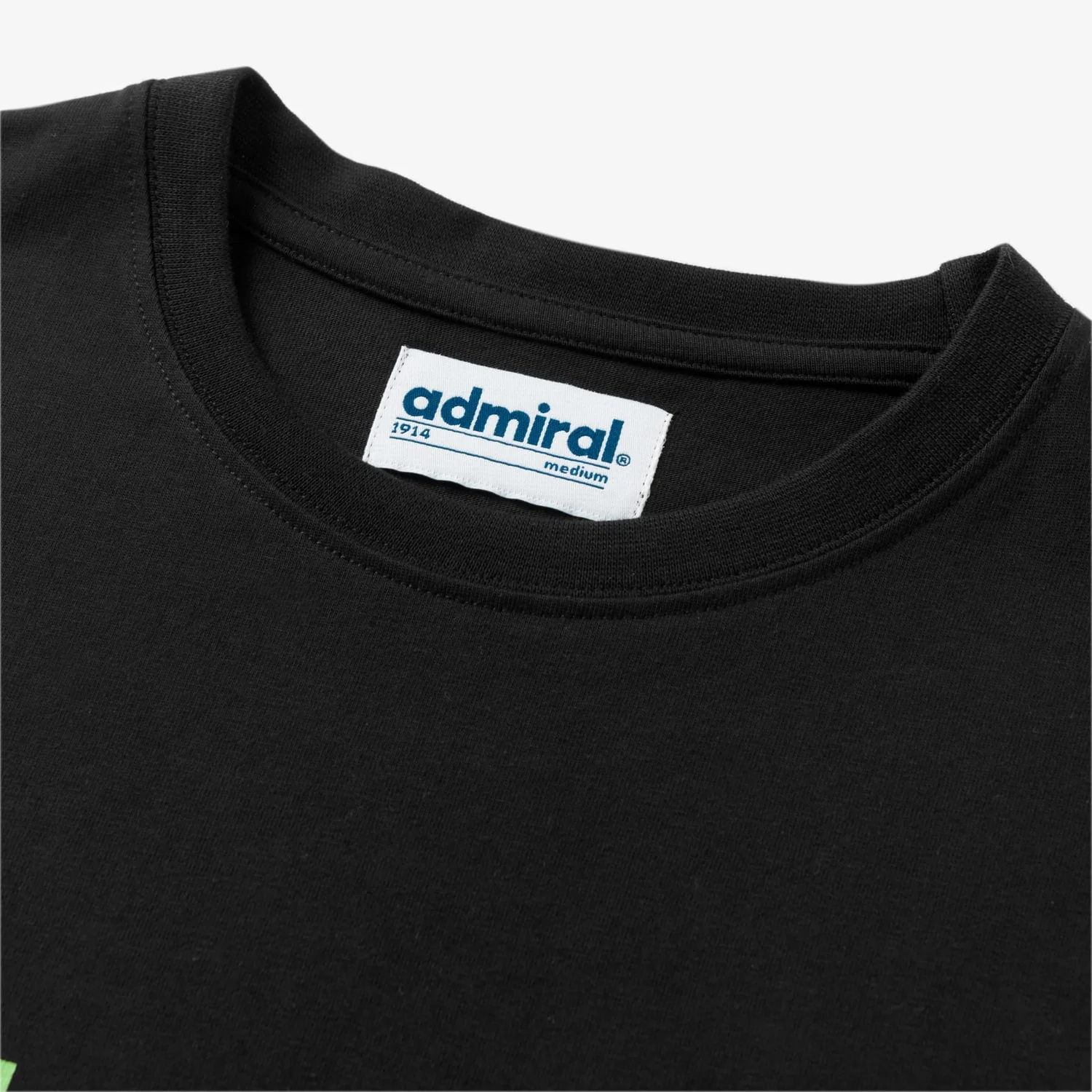 Denzell Admiral Sportswear T-Shirt - Black/Lime - Image 5