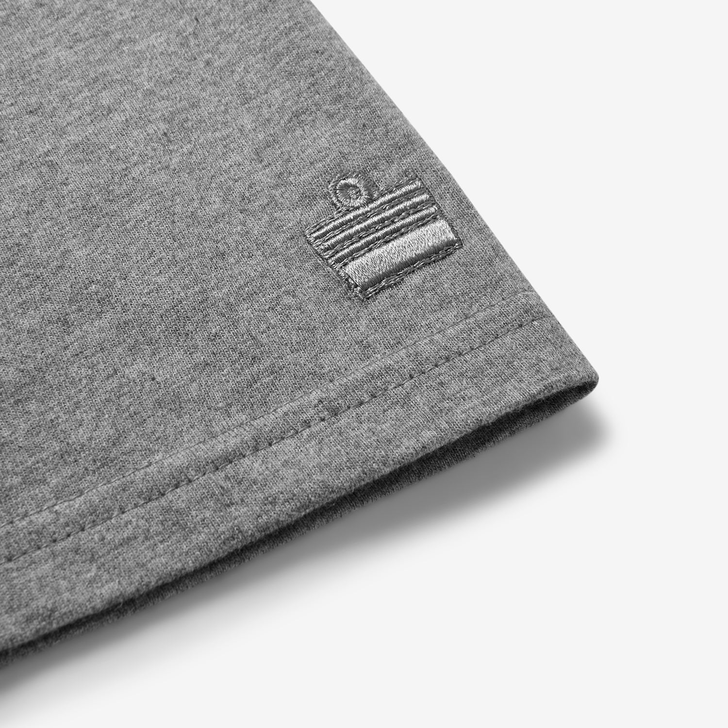 Denzell Embroidered T-Shirt - Grey Marl - Image 6