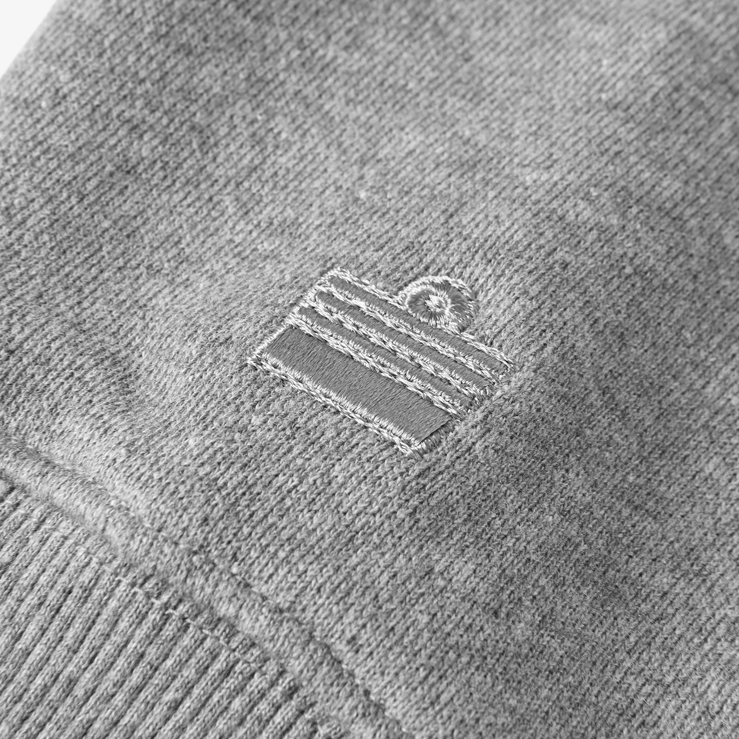 Harcourt Embroidered Hoodie - Grey Marl - Image 7