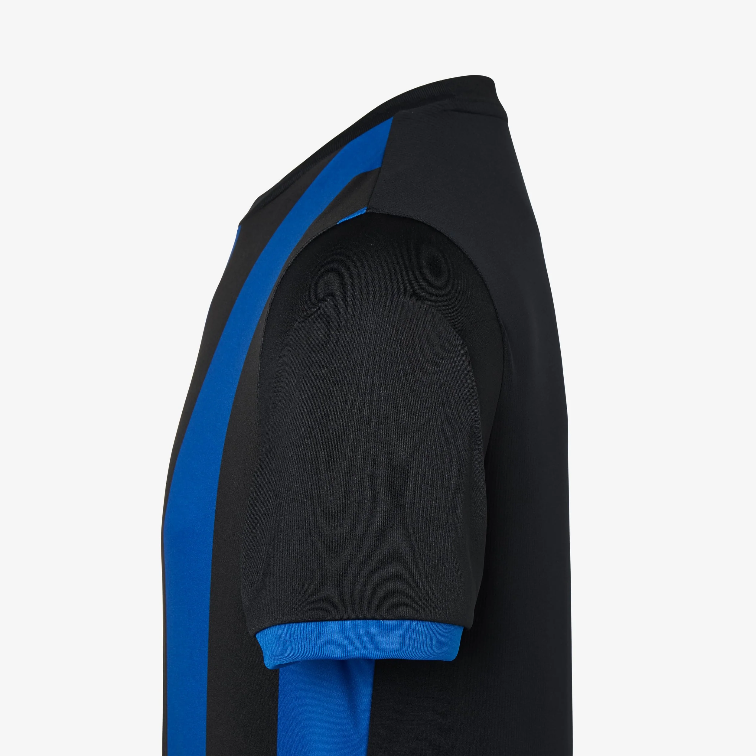 Striped Football Shirt Adults - Black/Royal - Image 3