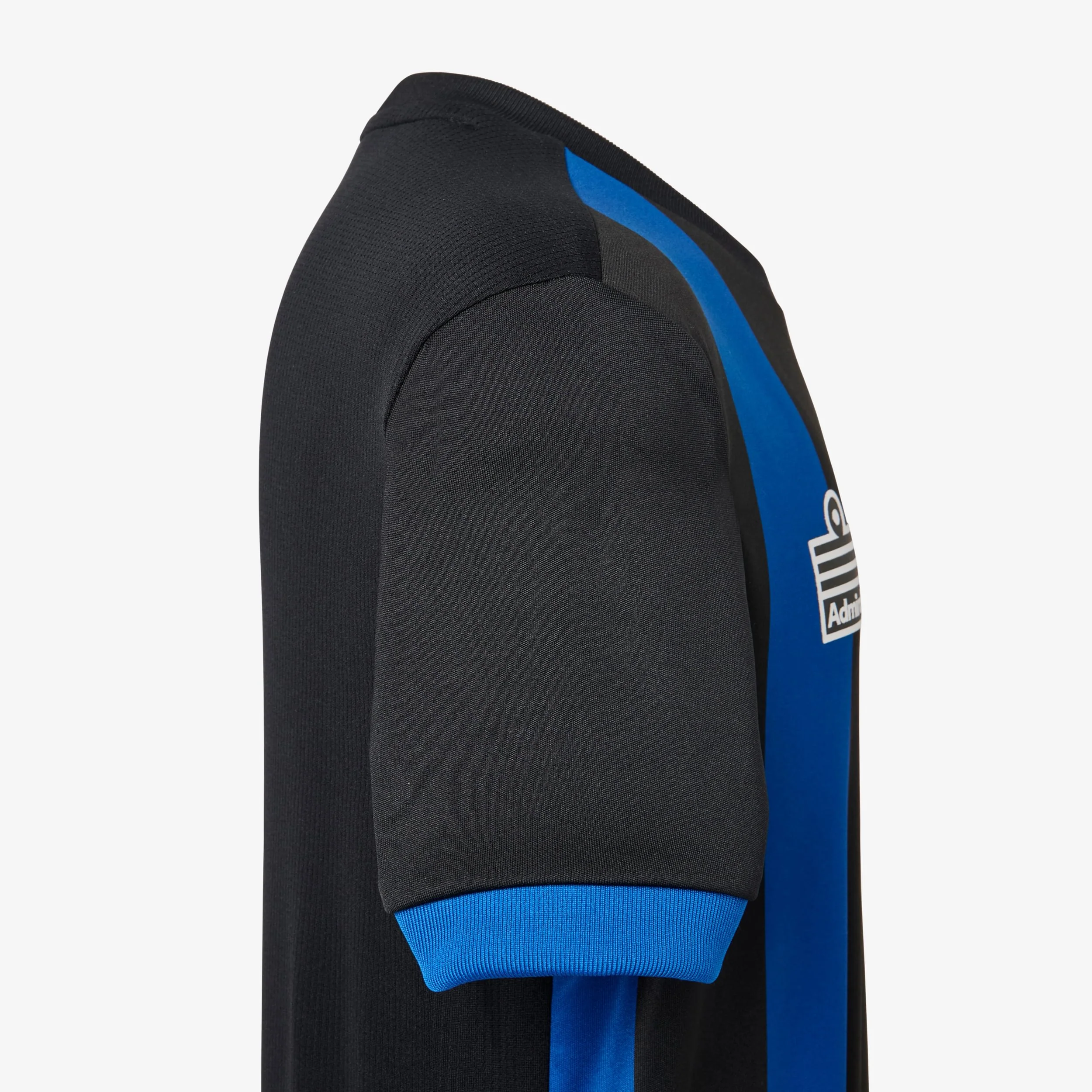 Striped Football Shirt Juniors - Black/Royal - Image 2